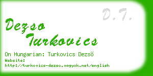 dezso turkovics business card