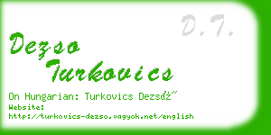 dezso turkovics business card
